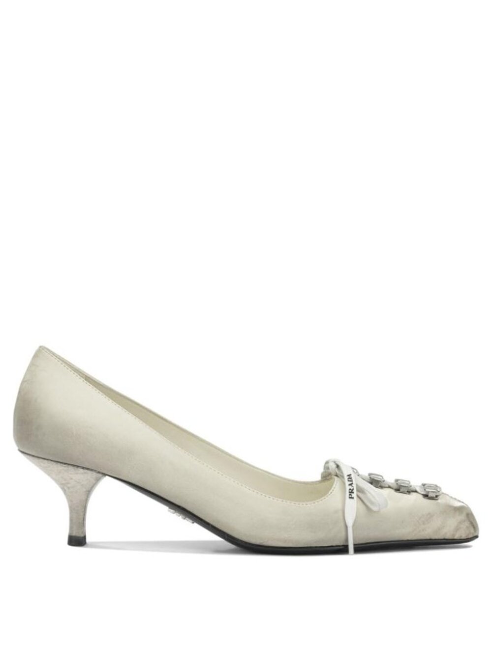 Prada Antique-Finish Leather Pumps IT 40 Women